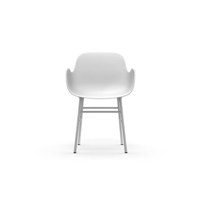 Normann Copenhagen Form Armchair Steel. #colour_white