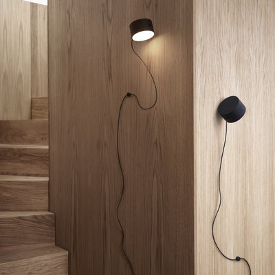 Muuto Post Wall Lamp in black lifestyle, available from someday designs #colour_black