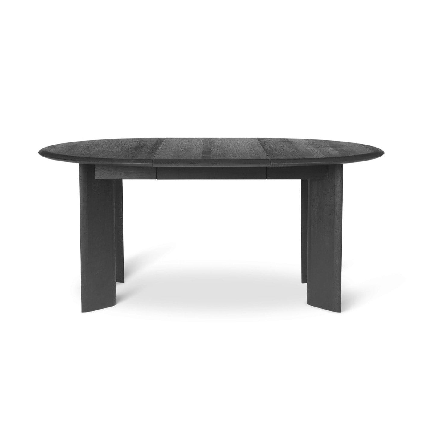 Ferm Living Bevel Table extendable Ø117-167cm in black oiled oak. Available from someday designs   #colour_black-oiled-oak