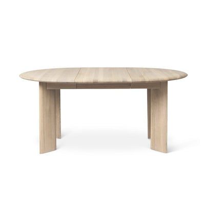 Ferm Living Bevel Table extendable Ø117-167cm in white oiled oak. Available from someday designs   #colour_white-oiled-oak