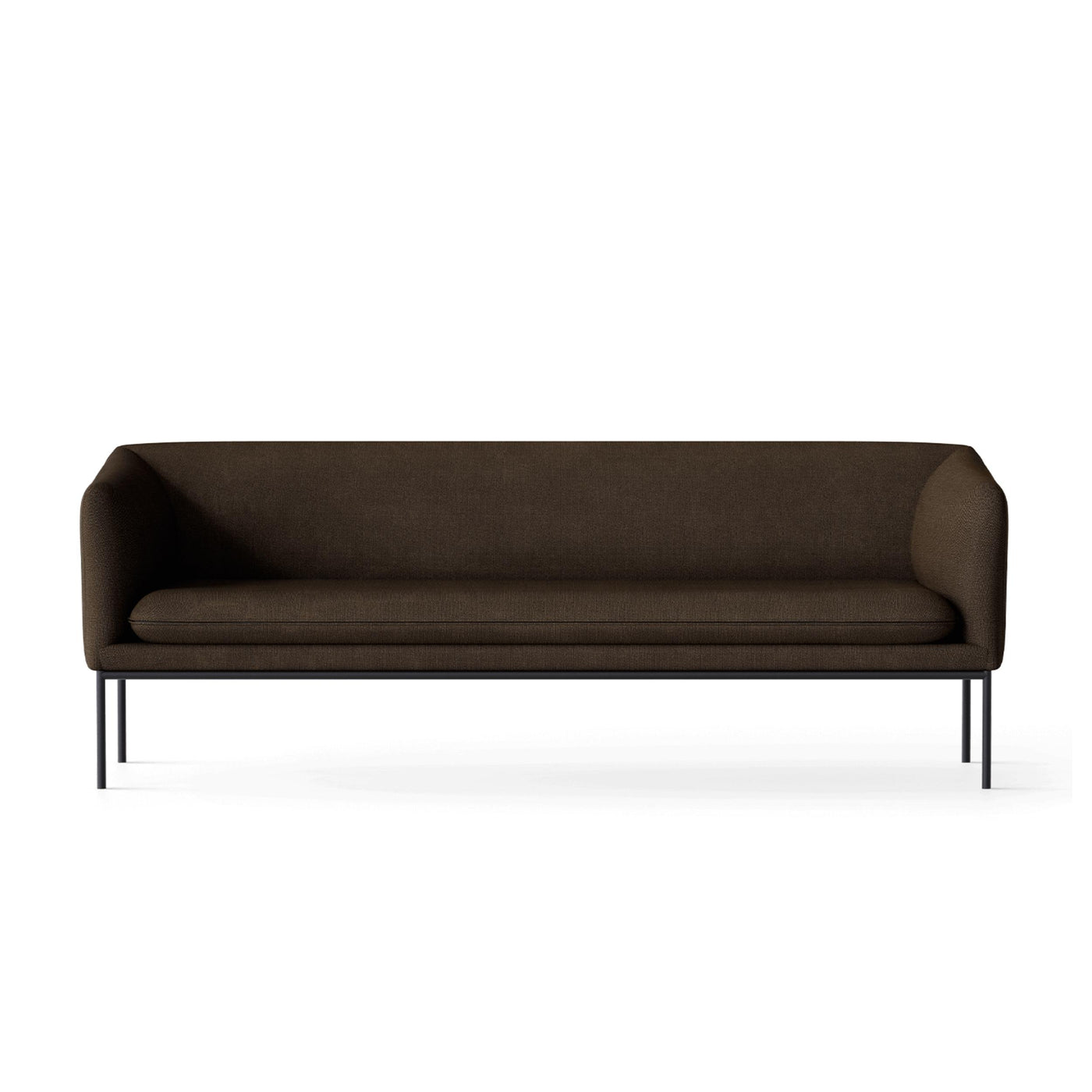 ferm living turn 3 seater sofa with black legs. Made to order from someday designs. #colour_hallingdal-370