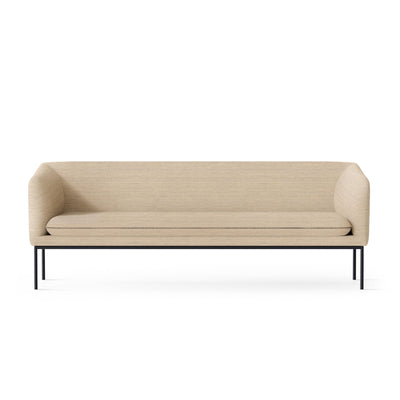 ferm living turn 3 seater sofa with black legs. Made to order from someday designs. #colour_fiord-322