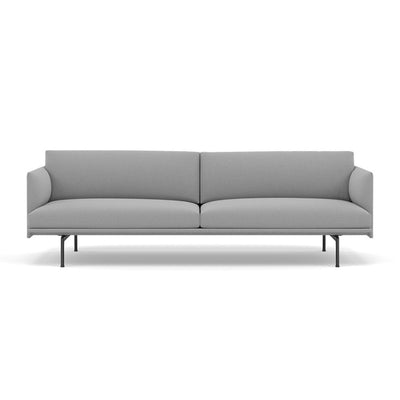 Muuto Outline  Studio Sofa 220 in steelcut trio 133 and black legs. Made to order from someday designs. #colour_steelcut-trio-133