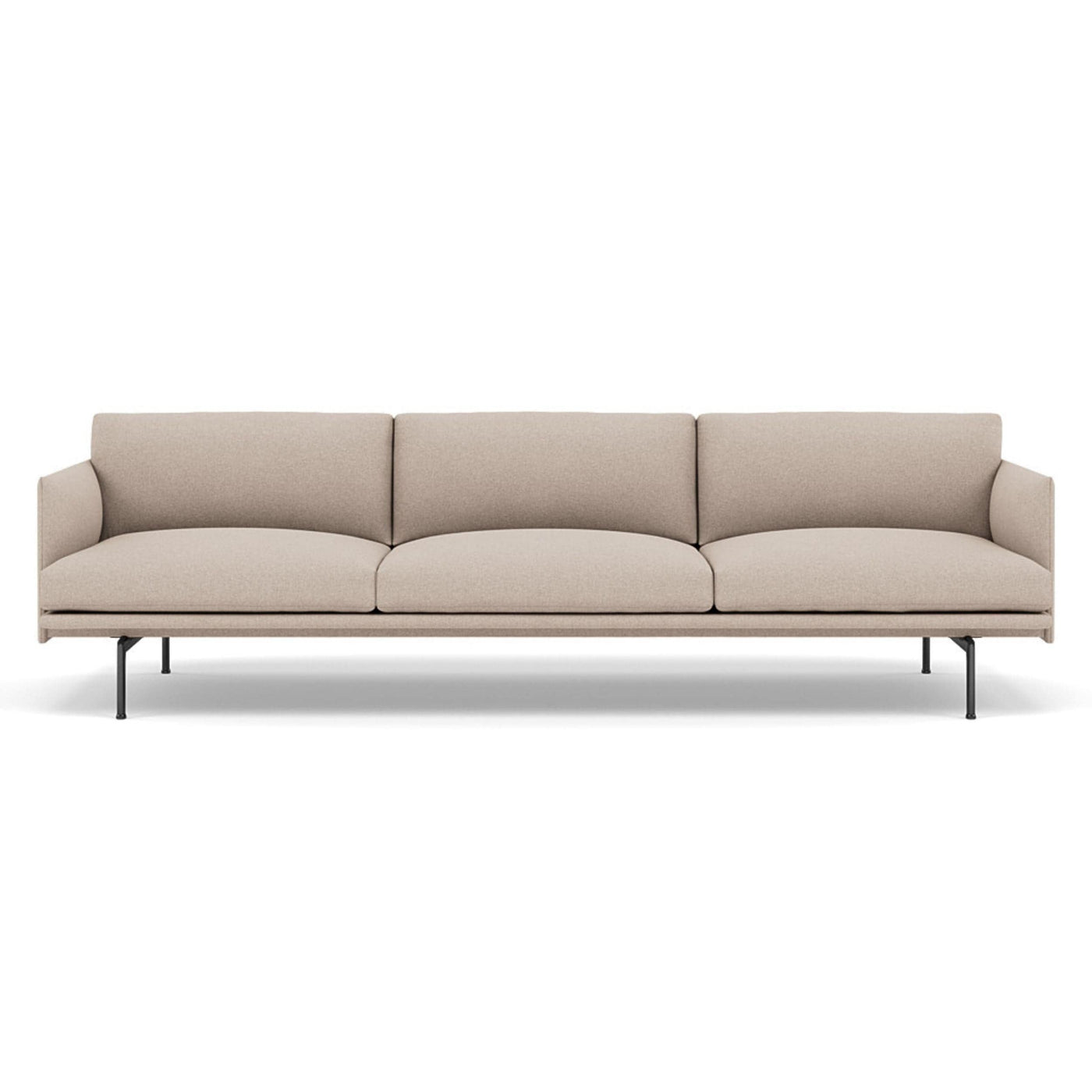 muuto outline 3.5 seater sofa in divina md 213 natural and black legs. Made to order from someday designs. #colour_divina-md-213-natural