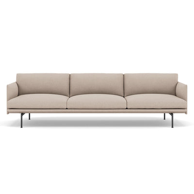 muuto outline 3.5 seater sofa in divina md 213 natural and black legs. Made to order from someday designs. #colour_divina-md-213-natural