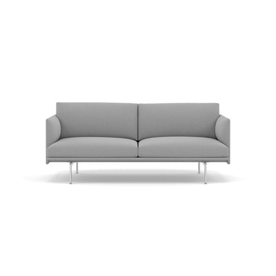 Muuto Outline Studio Sofa 170 in  steelcut trio 133 and polished aluminium legs. Made to order from someday designs. #colour_steelcut-trio-133