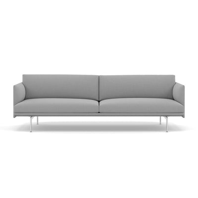 Muuto Outline Studio Sofa 220 in steelcut trio 133 and polished aluminium legs. Made to order from someday designs. #colour_steelcut-trio-133
