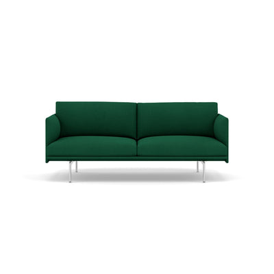 Muuto Outline Studio Sofa 170 in hallingdal 944 and polished aluminium legs. Made to order from someday designs. #colour_hallingdal-944-green