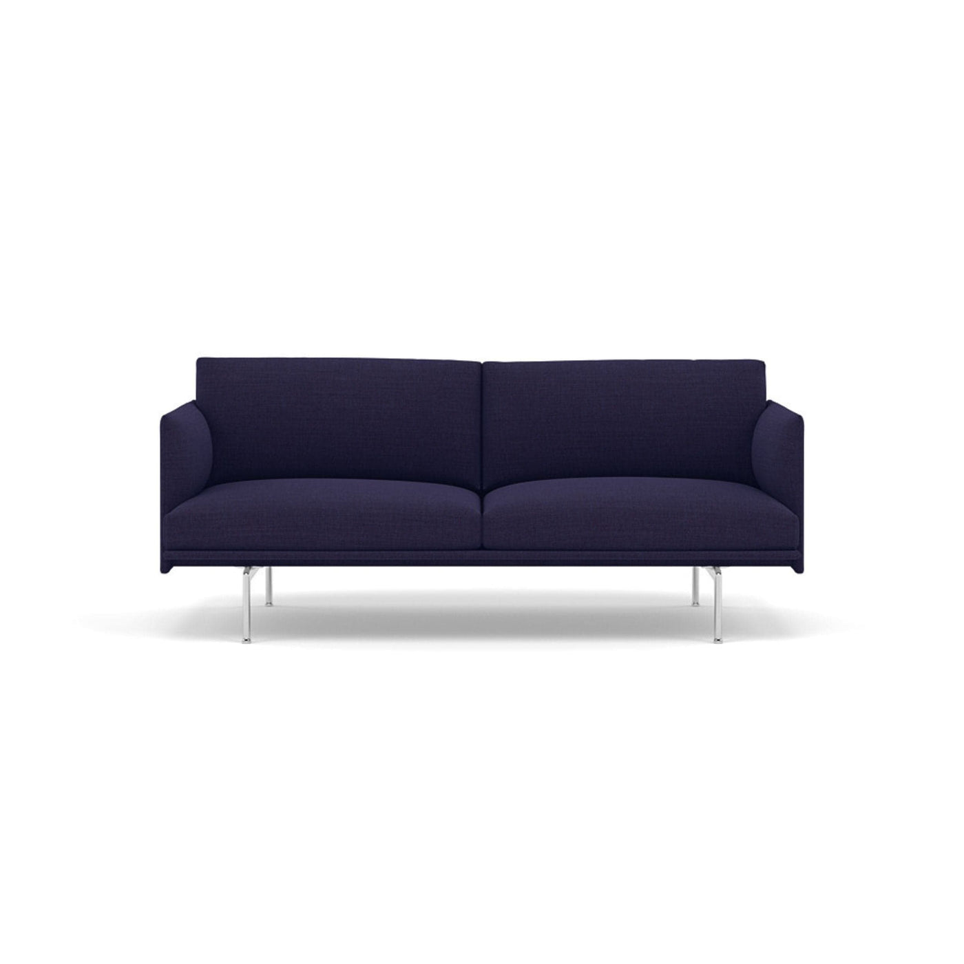 Muuto Outline Studio Sofa 170 in canvas 684 and polished aluminium legs. Made to order from someday designs. #colour_canvas-684-blue