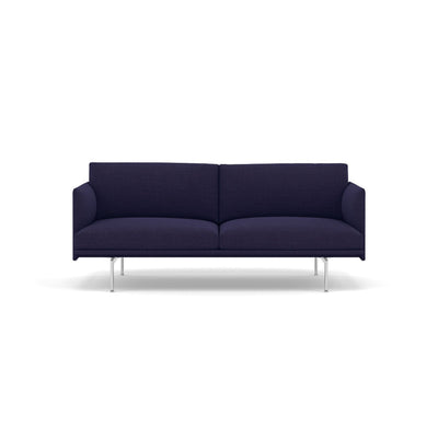 Muuto Outline Studio Sofa 170 in canvas 684 and polished aluminium legs. Made to order from someday designs. #colour_canvas-684-blue