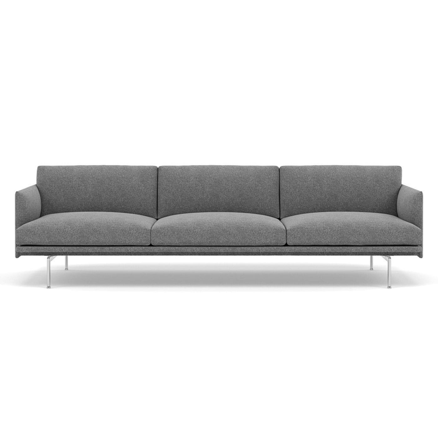 muuto outline 3.5 seater sofa in hallingdal 166 and polished aluminium legs. Made to order from someday designs . #colour_hallingdal-166