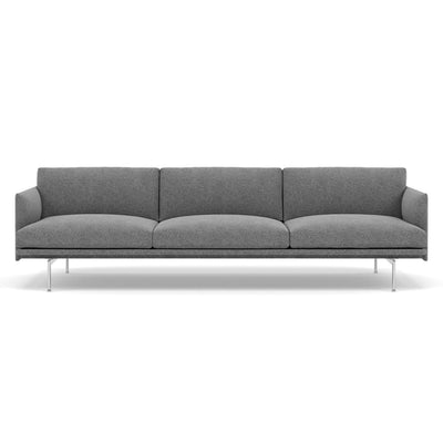 muuto outline 3.5 seater sofa in hallingdal 166 and polished aluminium legs. Made to order from someday designs . #colour_hallingdal-166
