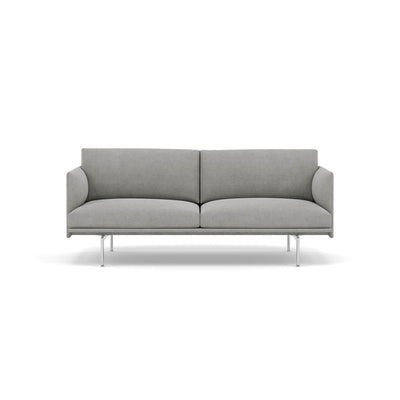 Muuto Outline Studio Sofa 170 in Fiord 151 and polished aluminium legs. Made to order from someday designs. #colour_fiord-151