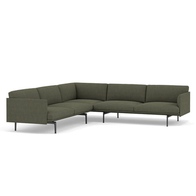 muuto outline corner sofa in fiord 961 fabric and black legs. Made to order from someday designs. #colour_fiord-961