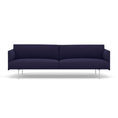 Muuto Outline Studio Sofa 220 in canvas 684 and polished aluminium legs. Made to order from someday designs. #colour_canvas-684-blue