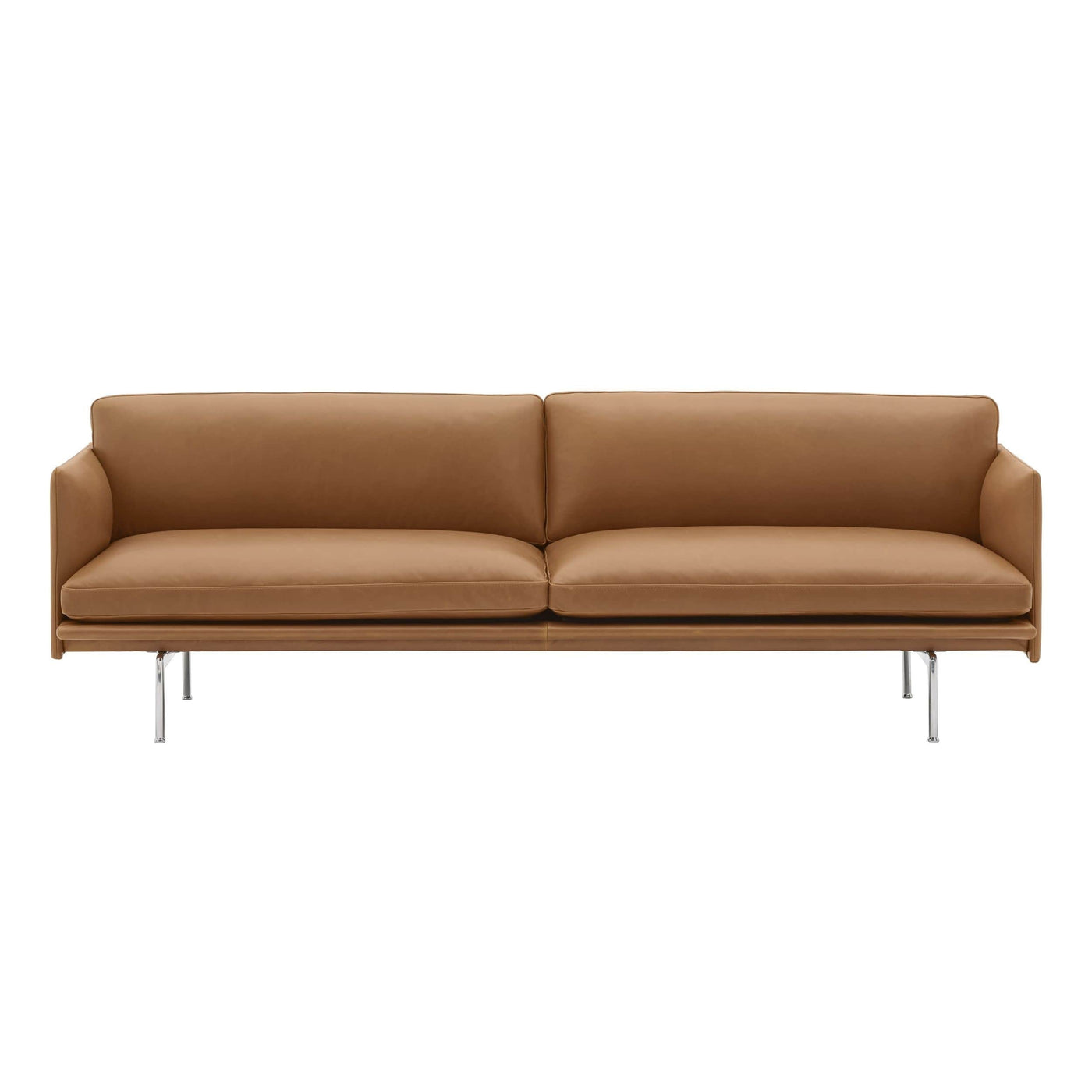 Muuto Outline Studio Sofa 220cm in cognac refine leather. Made to order from someday designs #colour_cognac-refine-leather