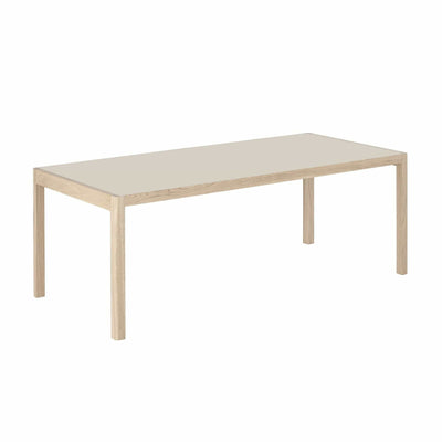 Muuto Workshop Table 92x200 in warm grey linoleum and oak. Shop online at someday designs. #size_92x200