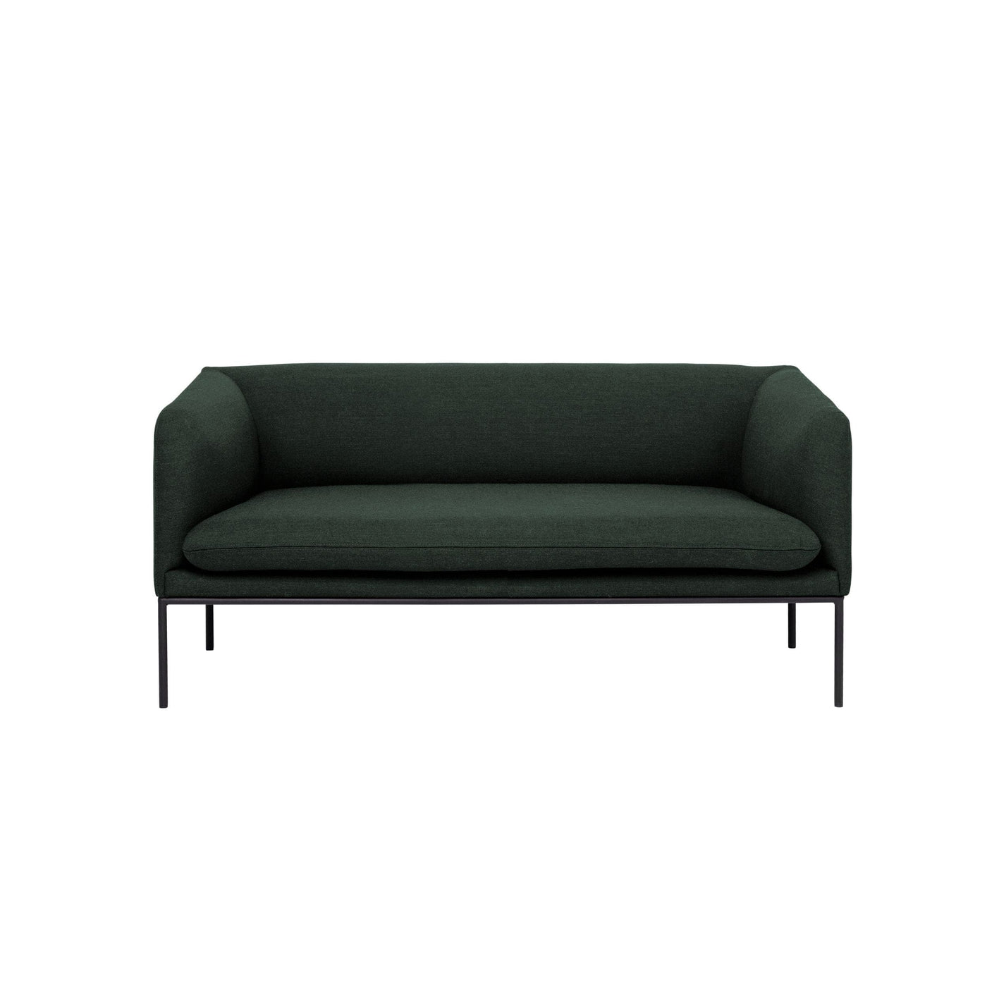 Ferm Living Turn sofa 2 seater, dark green fiord by Kvadrat fabric. Made to order from someday designs. #colour_dark-green-fiord-by-kvadrat