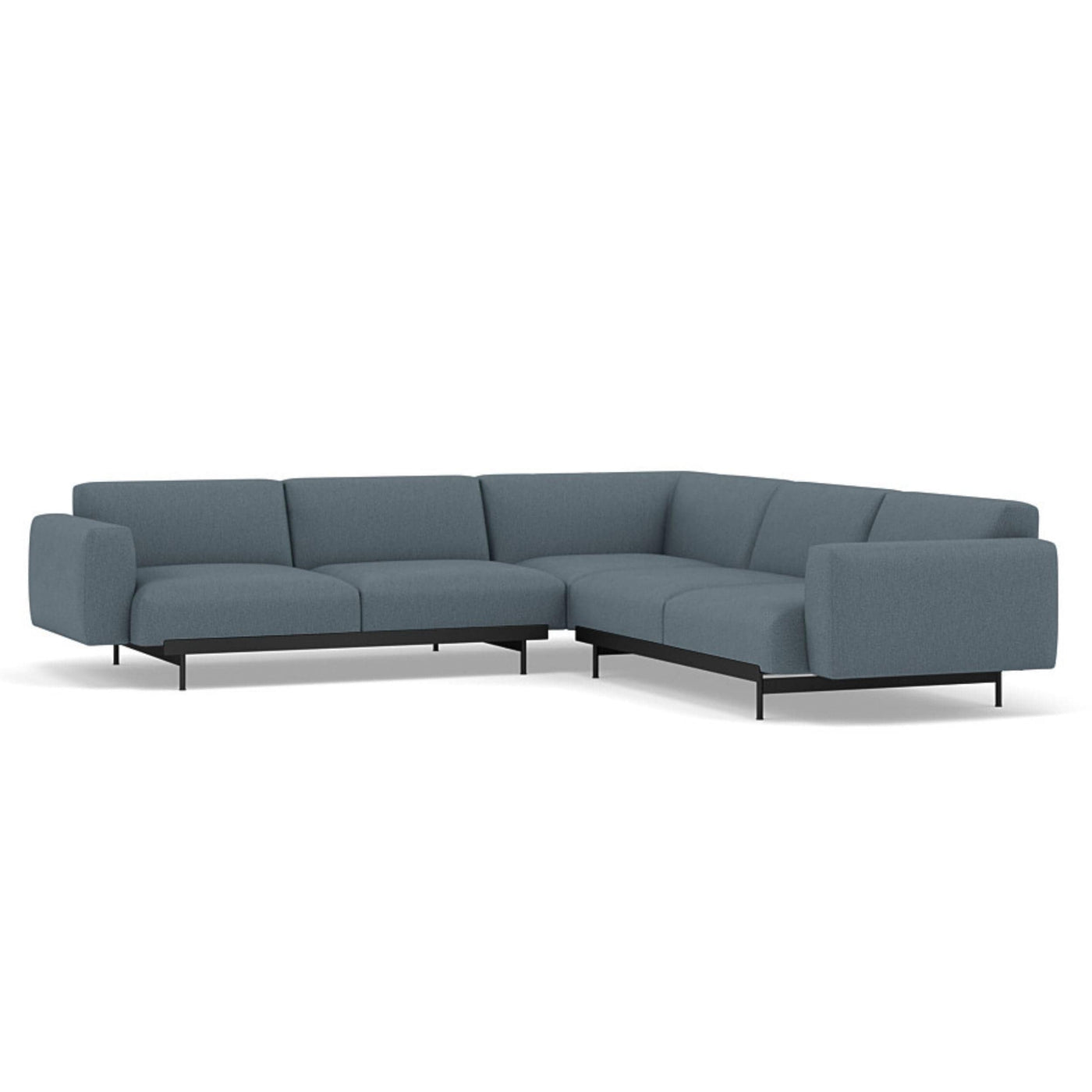 Muuto In Situ corner sofa, configuration 1 in clay 1 fabric. Made to order from someday designs. #colour_clay-1-blue