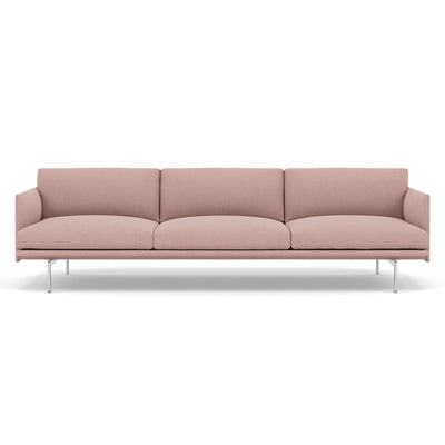 muuto outline 3.5 seater sofa in fiord 551 and polished aluminium legs. Made to order from someday designs. #colour_fiord-551