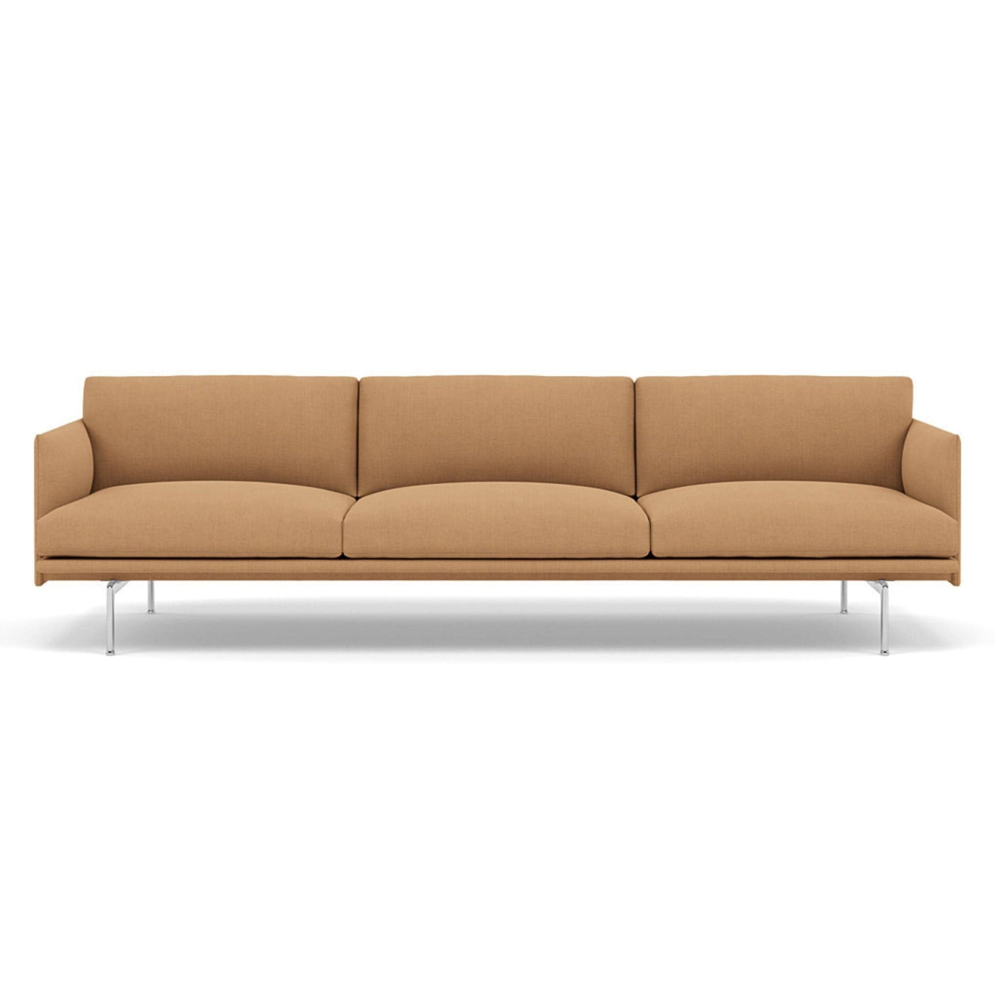 muuto outline 3.5 seater sofa in fiord 451 and polished aluminium legs. Made to order from someday designs. #colour_fiord-451