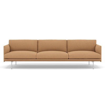 muuto outline 3.5 seater sofa in fiord 451 and polished aluminium legs. Made to order from someday designs. #colour_fiord-451