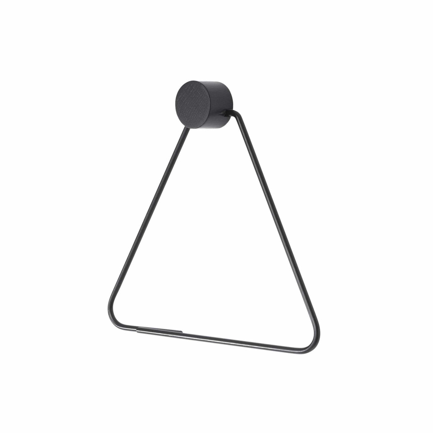 black toilet paper holder by Ferm Living, from side angle. Buy now at someday desigs