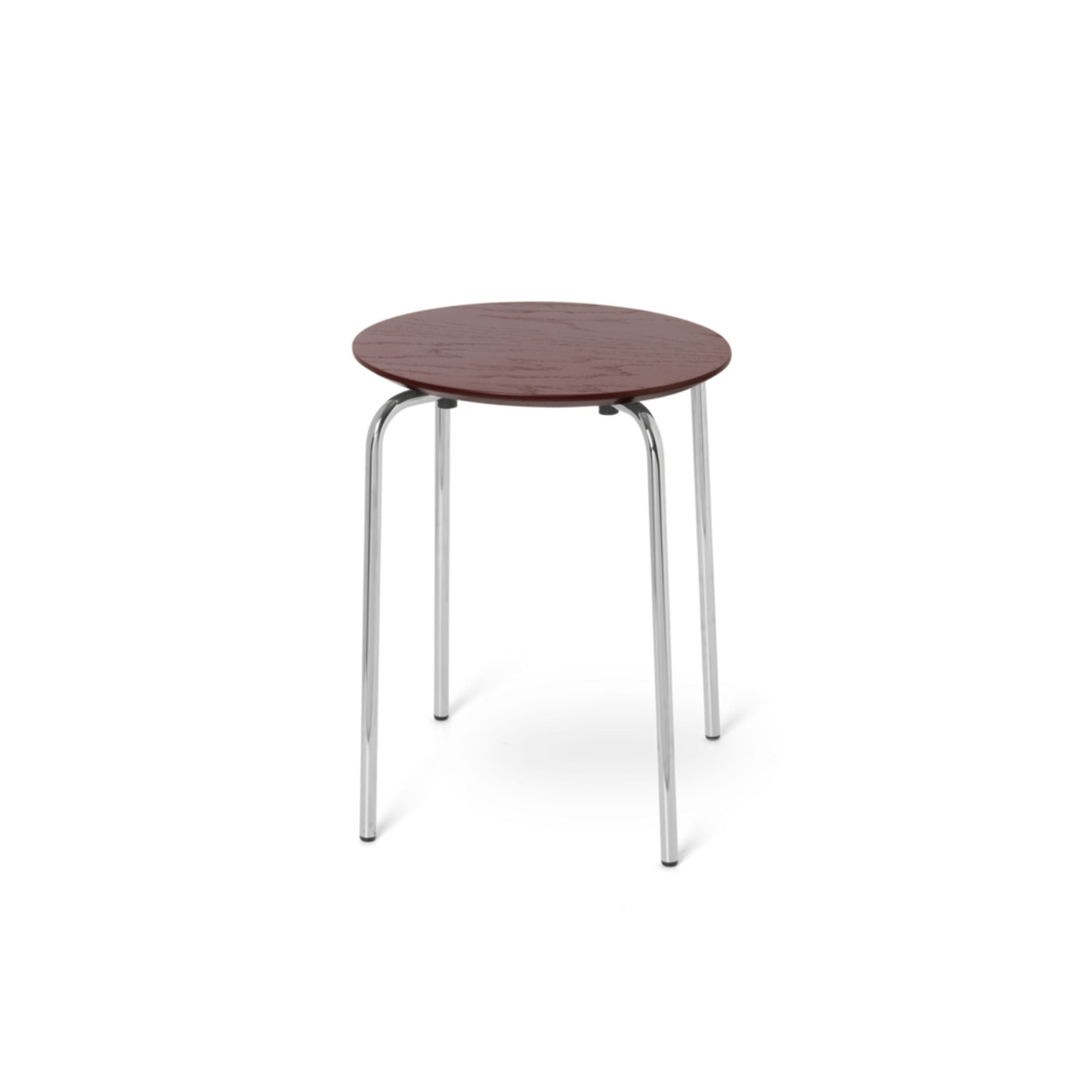 Ferm Living Herman stool with chrome legs. Shop online at someday designs. #colour_red-brown