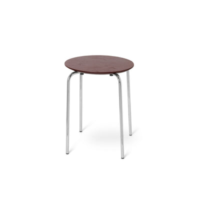 Ferm Living Herman stool with chrome legs. Shop online at someday designs. #colour_red-brown