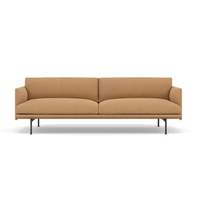Muuto Outline 3 seater sofa with black legs. Available from someday designs. #colour_fiord-451