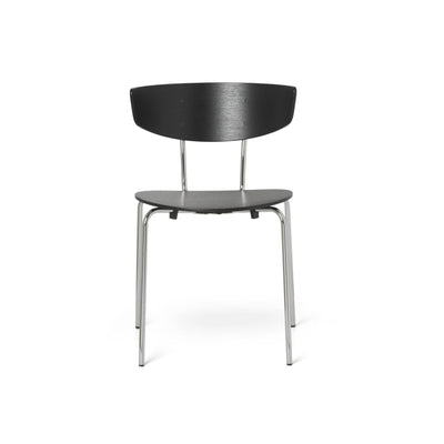 Ferm living herman chair with chrome legs. Available from someday designs. #colour_black