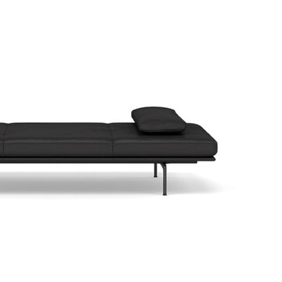 Muuto Outline Daybed Cushion, 70x30cm in black refine leather. Shop online at someday designs. #colour_black-refine-leather
