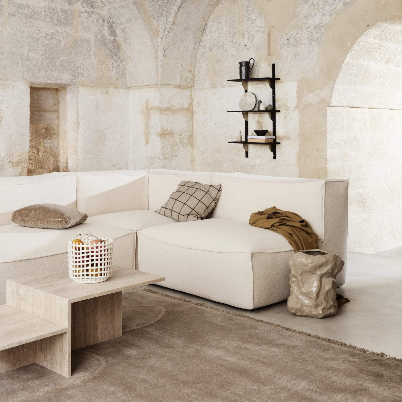 Ferm Living Catena Modular Sofa Series. Made to order from someday designs   #colour_dry-cotton-slub