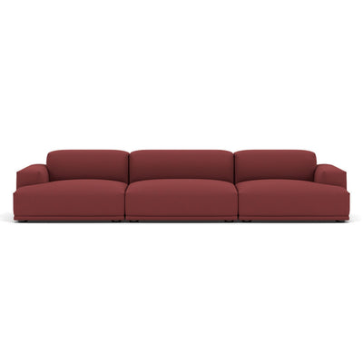Muuto Connect modular sofa 3 seater in red fabric. Made to order from someday designs. #colour_rime-591