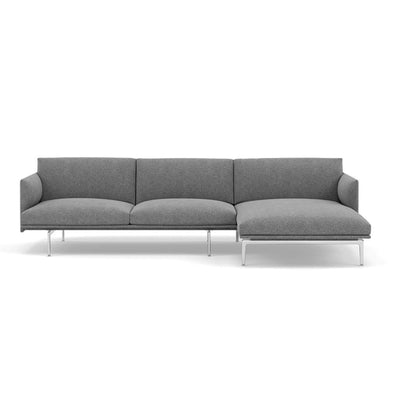 Muuto Outline Chaise Longue sofa in hallingdal 166. Made to order from someday designs. #colour_hallingdal-166