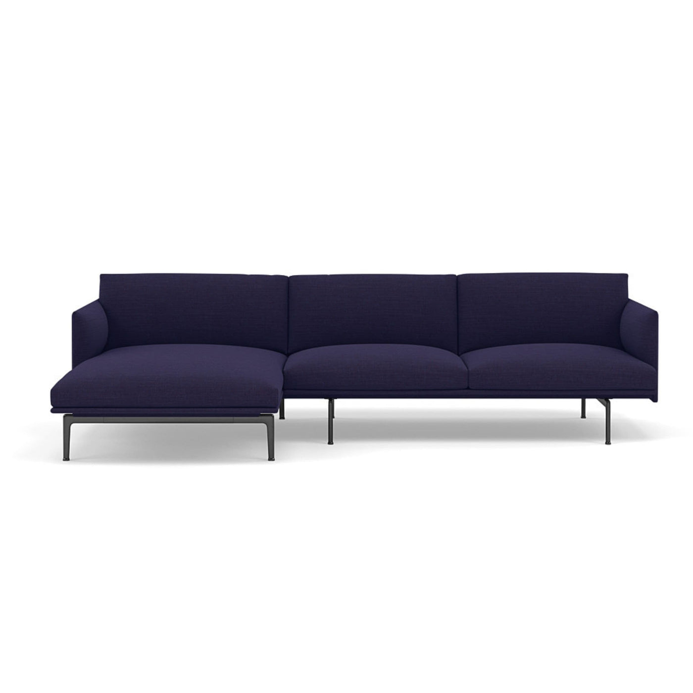 Muuto Outline Chaise Longue sofa in canvas 684. Made to order from someday designs. #colour_canvas-684-blue