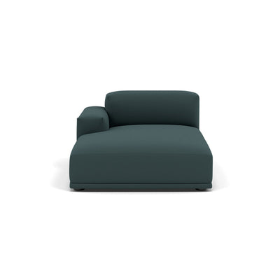 Muuto Connect Modular Sofa System, module k, left armrest lounge, steelcut 180 green fabric. Available from someday designs. #colour_steelcut-180
