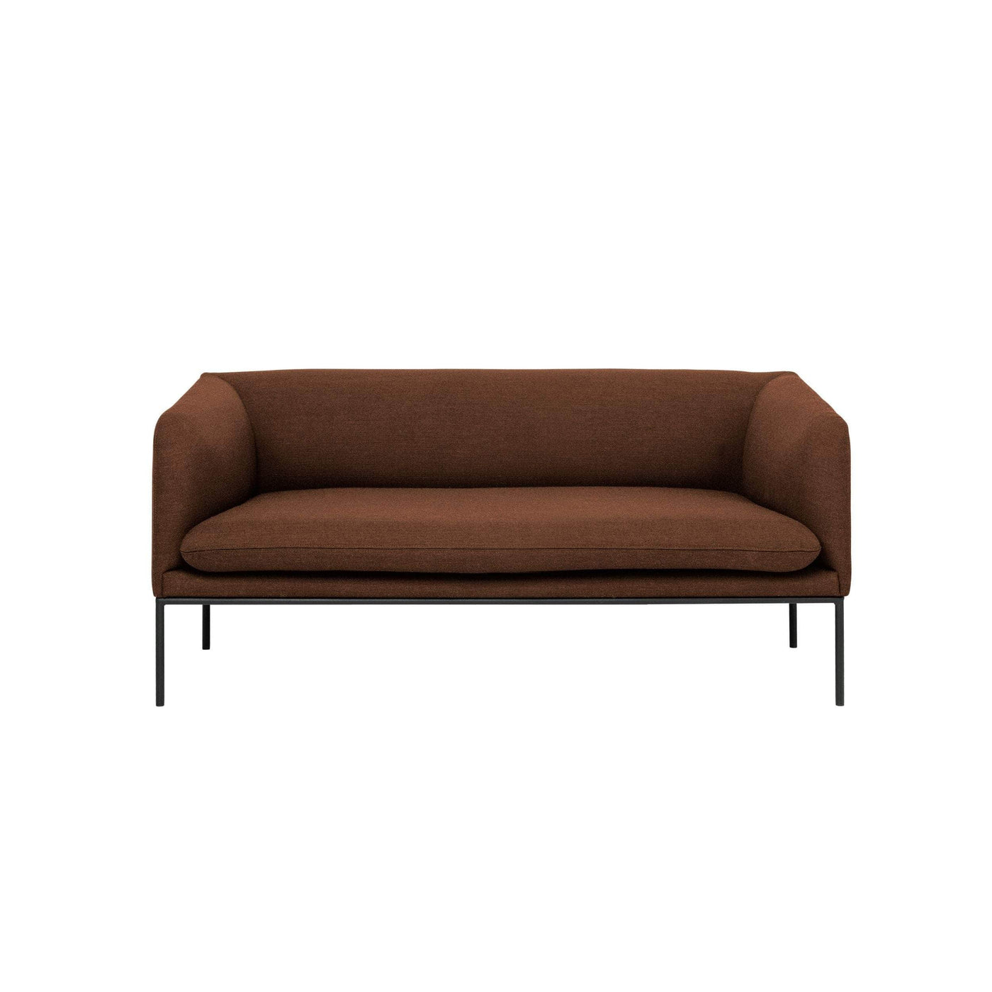Ferm Living Turn sofa 2 seater, rust fiord by Kvadrat fabric. Made to order from someday designs. #colour_rust-fiord-by-kvadrat