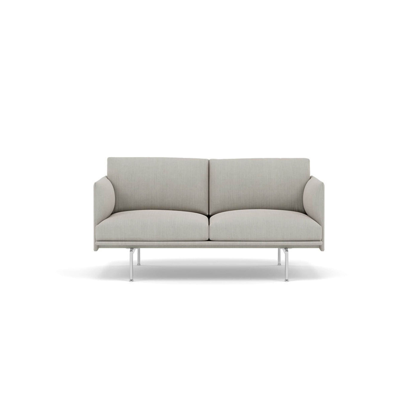Muuto Outline Studio Sofa 140 polished aluminium legs. Made to order from someday designs. #colour_fiord-201