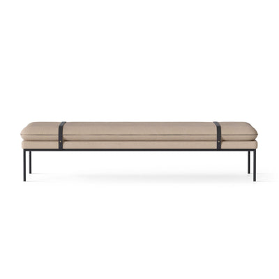 Ferm Living Turn Daybed with black straps and black frame. Made to order from someday designs. #colour_hallingdal-220