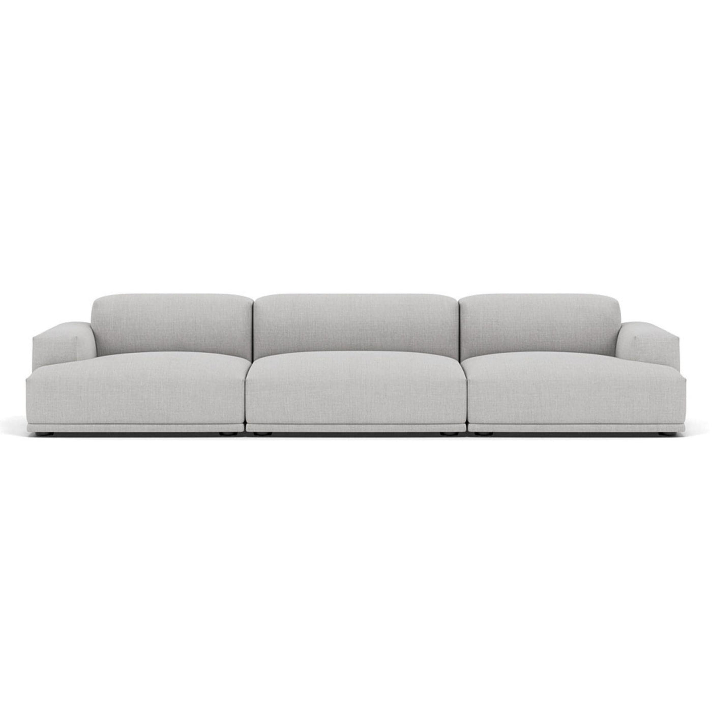Muuto Connect modular sofa 3 seater in  light grey fabric. Made to order from someday designs. #colour_remix-123