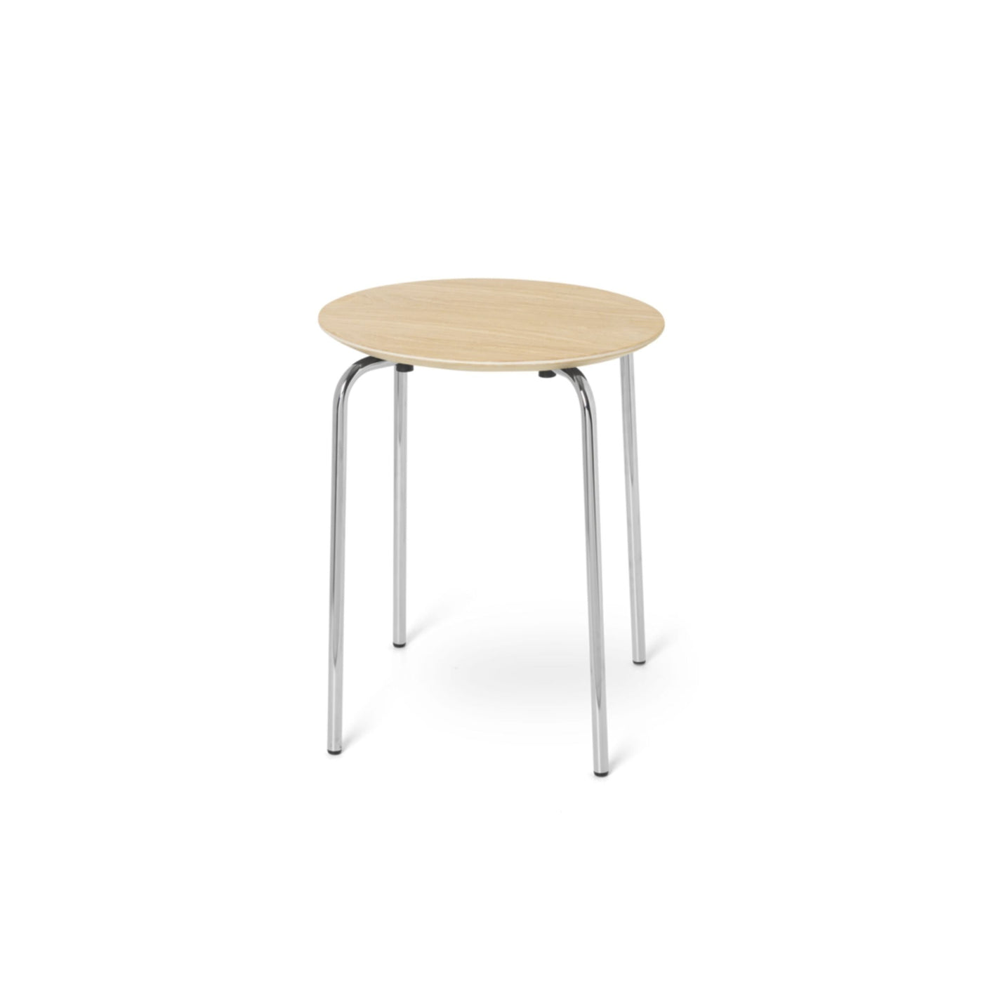 Ferm Living Herman stool with chrome legs. Shop online at someday designs. #colour_white-oiled-oak