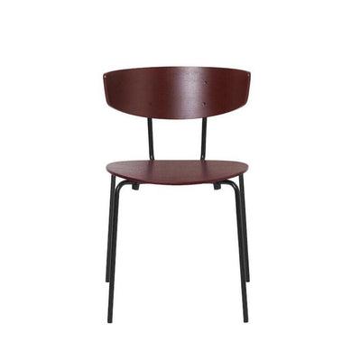 ferm living herman chair in red brown with black legs. Available from someday designs. #colour_red-brown