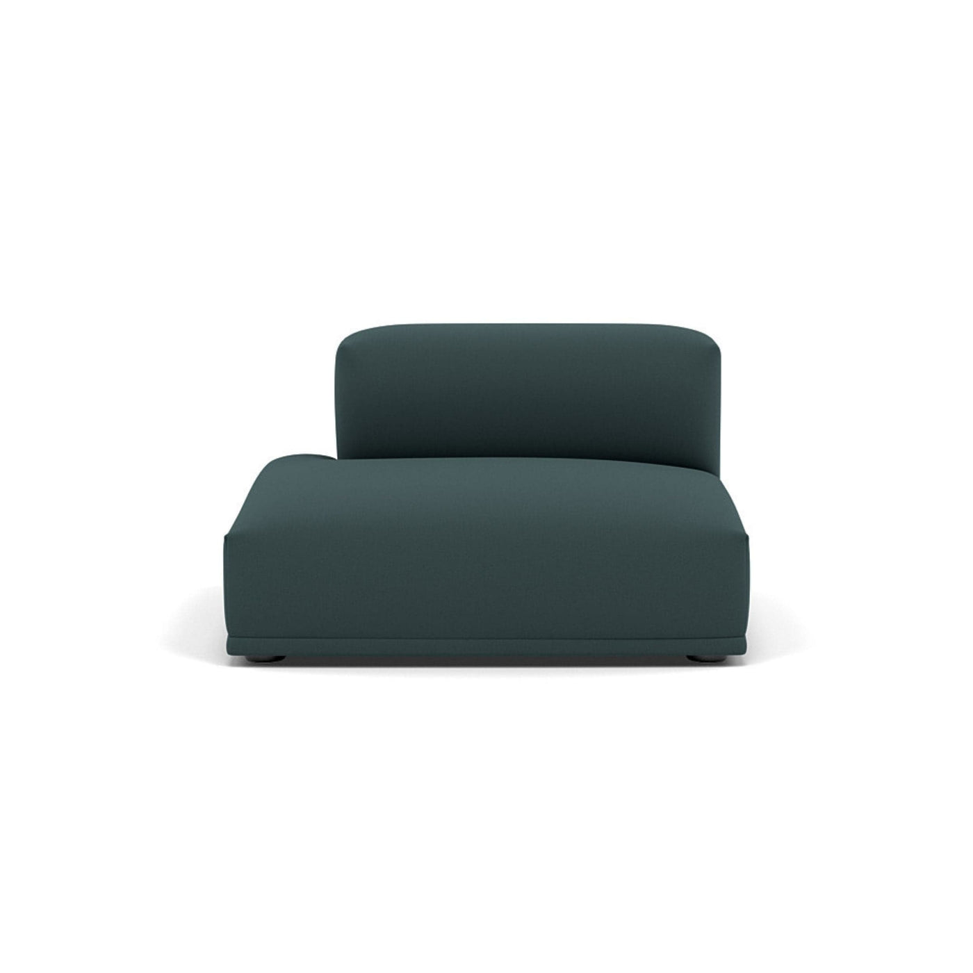 Muuto Connect Modular Sofa System, module f, left open-ended, steelcut 180 green fabric. Available from someday designs. #colour_steelcut-180