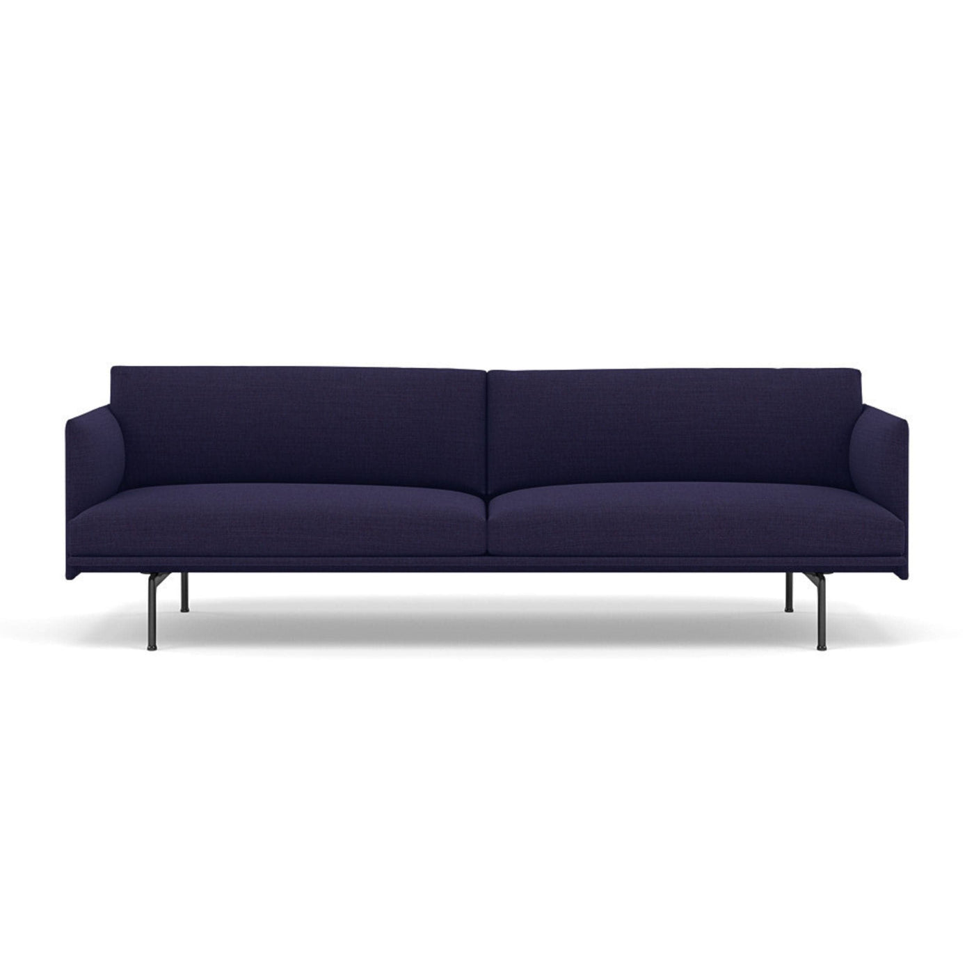 Muuto Outline  Studio Sofa 220 in canvas 684 and black legs. Made to order from someday designs. #colour_canvas-684-blue