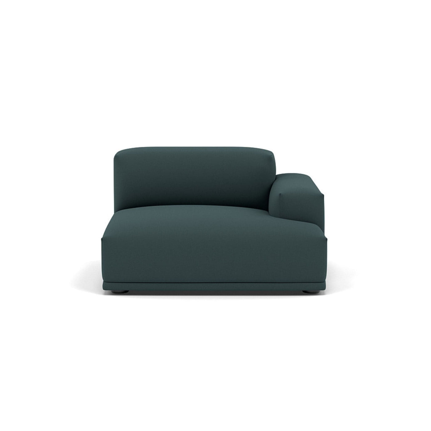 Muuto Connect Modular Sofa System, module b, right armrest, steelcut 180 green fabric. Available from someday designs. #colour_steelcut-180