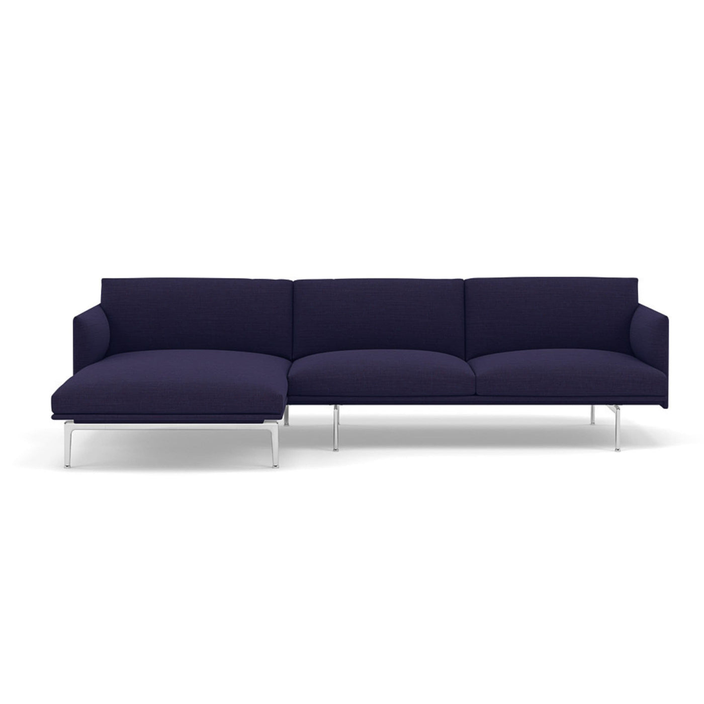 Muuto Outline Chaise Longue sofa in canvas 684. Made to order from someday designs.  #colour_canvas-684-blue