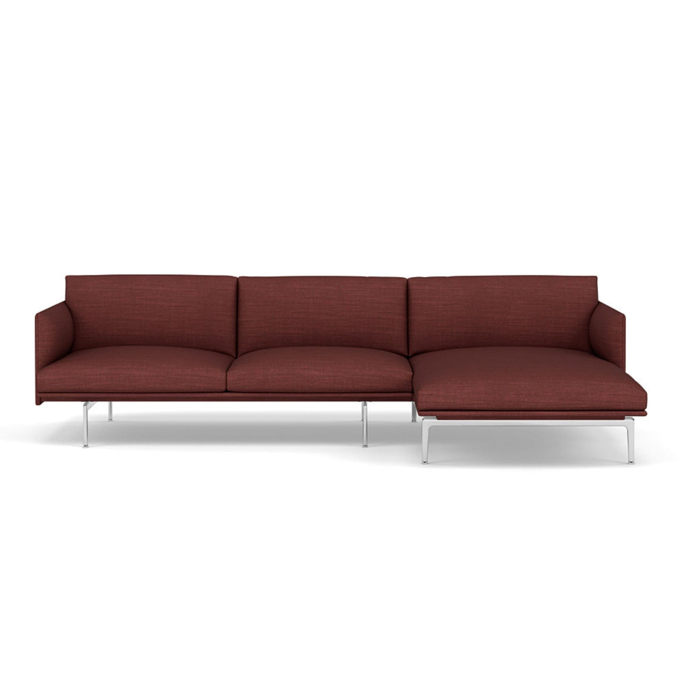 Muuto Outline Chaise Longue sofa in canvas 576. Made to order from someday designs. #colour_canvas-576-red