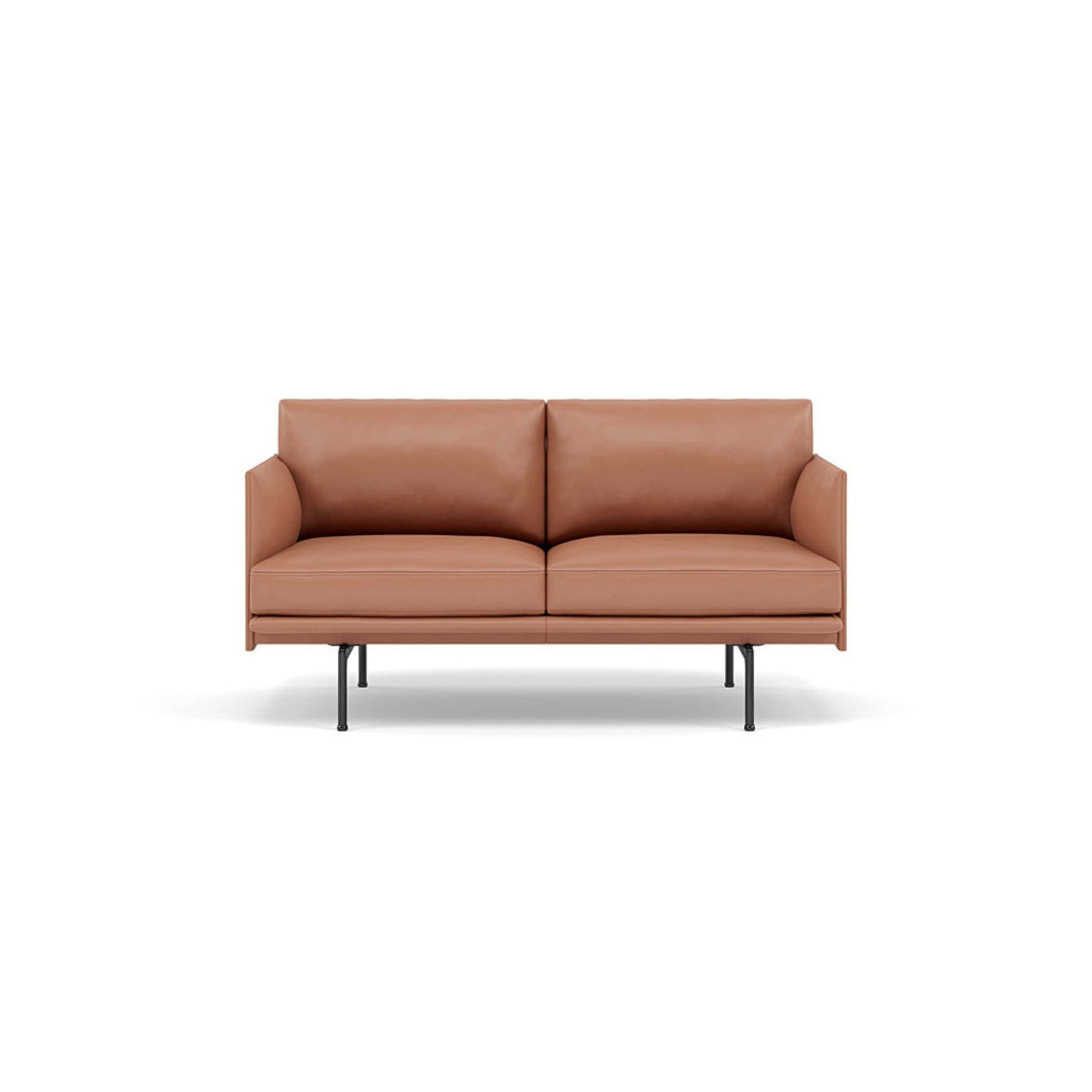 Muuto Outline Studio Sofa. #colour_cognac-refine-leather