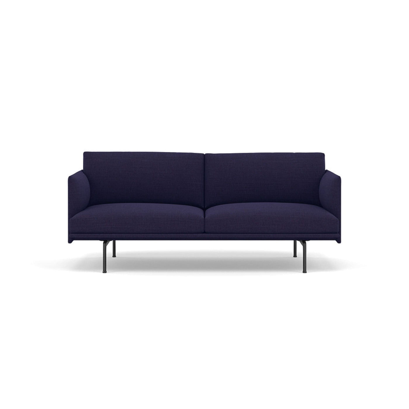 Muuto Outline Studio Sofa 170 in canvas 684 and black legs. Made to order from someday designs. #colour_canvas-684-blue